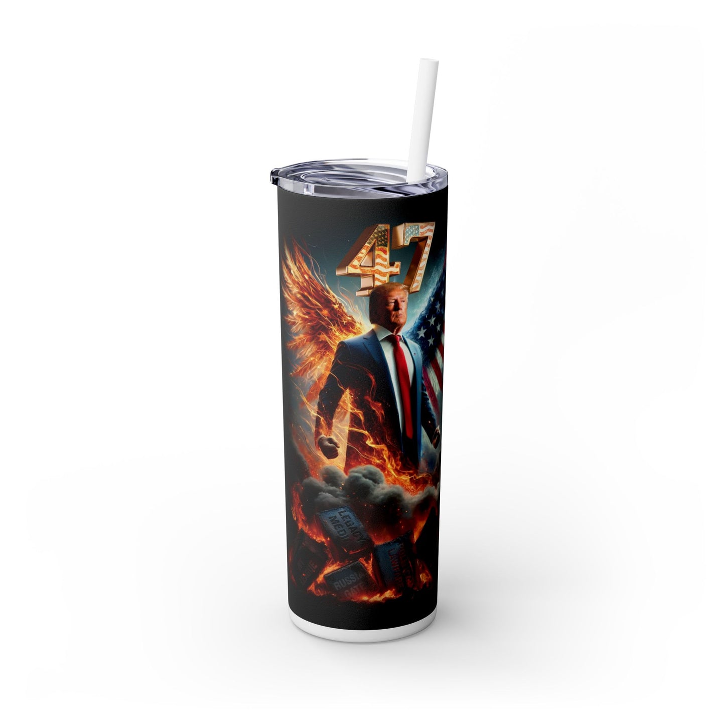 Skinny Tumbler with Straw, 20oz